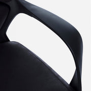 Office armchair in Damon fabric with high black back