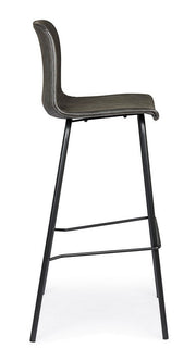 Kyra anthracite leatherette vintage steel bar stool 39 x 44 x 103.5 cm
