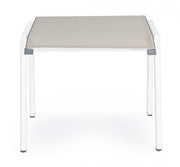 Footrest garden furniture aluminum white Cruise 53 x 51 x 44 cm
