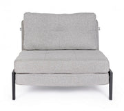 One seat space-saving sofa bed in Beige HAYDEN fabric 95x96x h79 cm