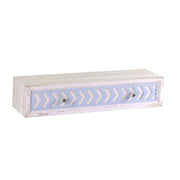 Cyprus wooden shelf with shabby drawer 21 x 80 x h 16.5 cm