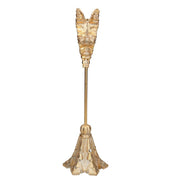 Snowflake gold metal candle holder 1p cm15x12h39