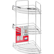 Corner Shower Shelf 3 Shelves Francy - Chromed Steel - L22xP22xH49 cm