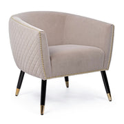 Beige atmosphere style upholstered armchair