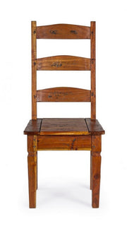 Chateux chair in antique rustic acacia wood
