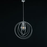 Modern suspension chandelier in gray iron one light 42x h45 cm