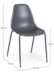 Gray plastic office waiting chair