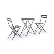 Anthracite Bistrot garden set bizzotto table and chairs