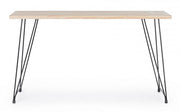 Steel console with wooden top DISTRICT 140x39x h79 cm
