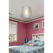 Conic pendant lamp ASZ0778 in beige fabric
