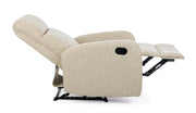 Iris beige fabric manual recliner armchair
