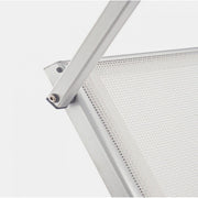 Cross cot with wheels in white aluminum