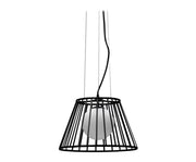 Hanging lamp in metal with black lampshade D25/35xD20/35x120h cm
