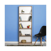 Bookcase shelf with 5 shelves, Sonoma colour, 58x23xh.170 cm