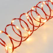 500 MicroLED chain Coil 25m red metal cable