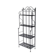 Jessica black metal shelf 4p cm 59 x 29 h158