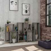 Karmato double-sided concrete horizontal bookcase