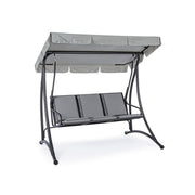 Three-seater steel rocking chair Anthracite GRELY 190x120x h185 cm