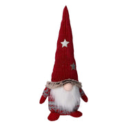 Red fabric gnome 18x13h41 cm