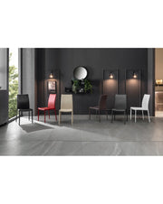 4x Faux leather and white metal chair Kitty STS