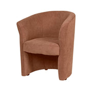Belize armchair in salmon velvet