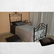 Ginestra single bed wrought iron black gold