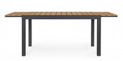 Elias extendable table in aluminum 140-200x90 cm