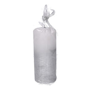 Silver led paraffin candle cm ø8h18