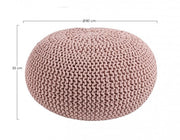 Pink woven pouf furnish design cm 80
