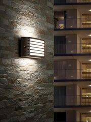 Cast Aluminum Wall Sconce with Opal Diffuser - 10W, 840 Lumens, Warm Graphite Light
