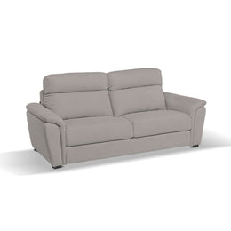 Gonzaga 3-Seater Sofa with Adjustable Headrests in Elephant Color