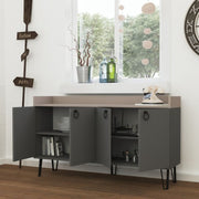 Sideboard 4 anthracite dove gray doors 140x36x80 h