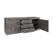 Sideboard 2 doors and 3 drawers Ocean beton gray 210x45xh.85 cm