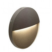 Round Aluminum Wall Sconce with Satin Diffuser - 6W, 680 Lumens, Warm Coffee Light