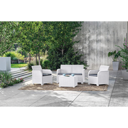 Keter Set 2 Armchairs + Sofa + Storage table ROSALIE LOUNGE white