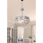 Sare MDL3550 silver ceiling lamp decorated with glass and crystal effect stones