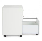 Office chest of drawers in MDF with three drawers White Ash NADIR 40x44x h65 cm