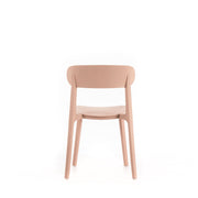 Antique pink polypropylene chair 48x52x77,5h cm