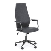 Jamie black leatherette high back office armchair
