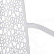 Jodie white outdoor chair with armrests