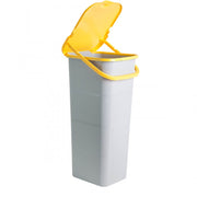 30 liter yellow waste bin with handle - Practical and resistant