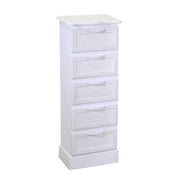 White liverpool wooden cabinet 5 drawers cm29x23h81