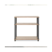 TV cabinet with 3 shelves in Sonoma oak and aluminum 60x29.5xh.57.3 cm