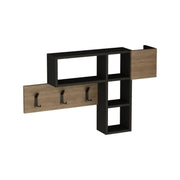 Game anthracite and oak wall coat hanger 99.5x15xh61 cm