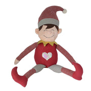 Red elf fabric doorstop cm28x14h32