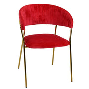 Armchair in red Brendeburg velvet