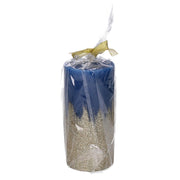 Blue gold paraffin candle cm ø6,8h15