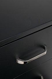 Office chest of drawers in MDF with three drawers Black NADIR 40x44x h65 cm