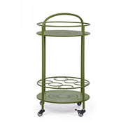 Green steel bottle trolley