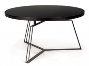 Design style black metal coffee table Ø70a - 38h
